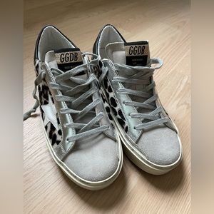 Golden Goose Hi Star Leopard Print Sneakers Size 38 NWT